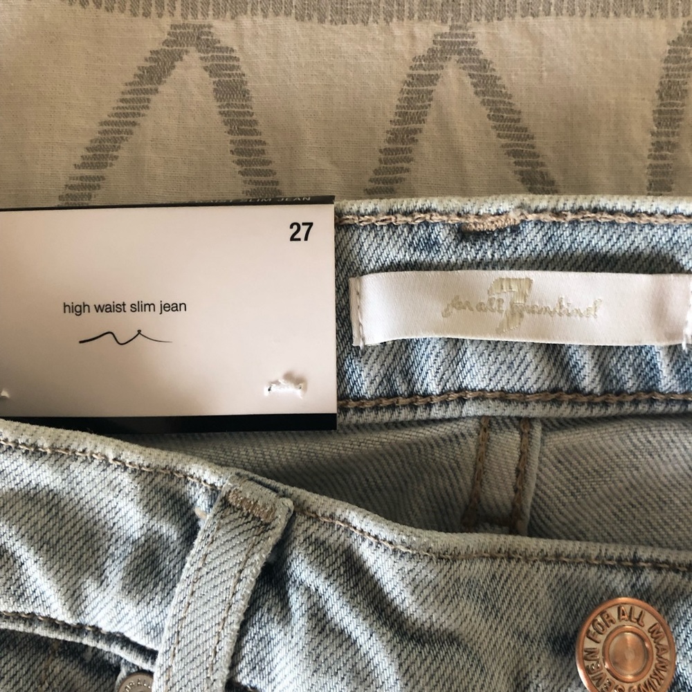 7 for all mankind high waist slim jean